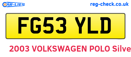 FG53YLD are the vehicle registration plates.