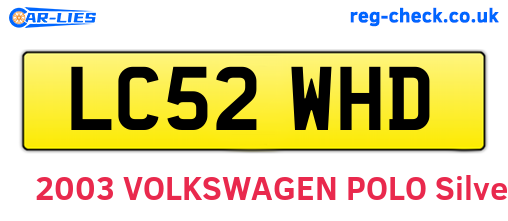 LC52WHD are the vehicle registration plates.