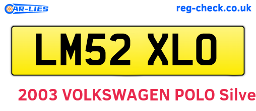 LM52XLO are the vehicle registration plates.