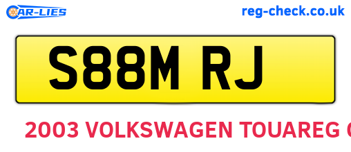 S88MRJ are the vehicle registration plates.