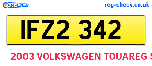 IFZ2342 are the vehicle registration plates.