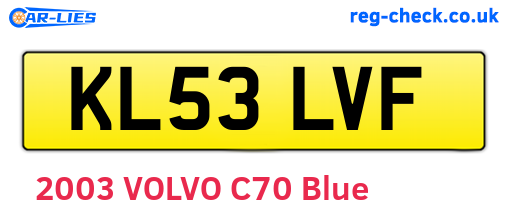 KL53LVF are the vehicle registration plates.