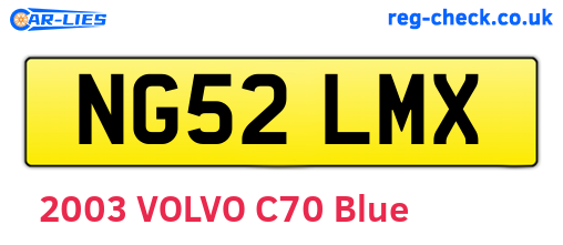 NG52LMX are the vehicle registration plates.