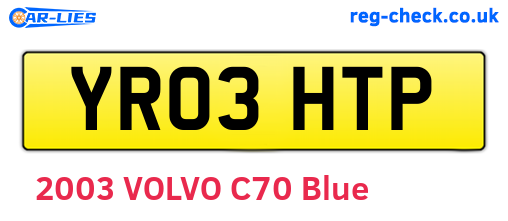 YR03HTP are the vehicle registration plates.