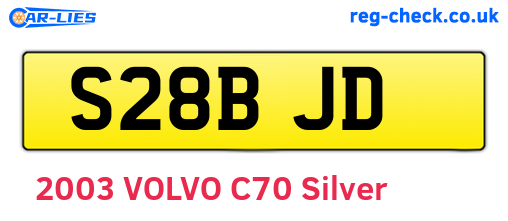 S28BJD are the vehicle registration plates.
