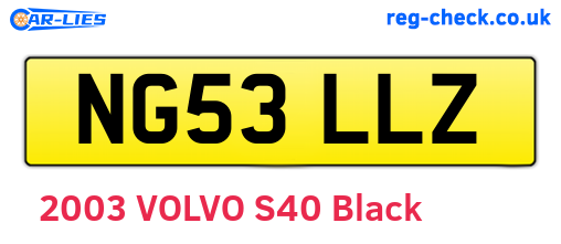 NG53LLZ are the vehicle registration plates.