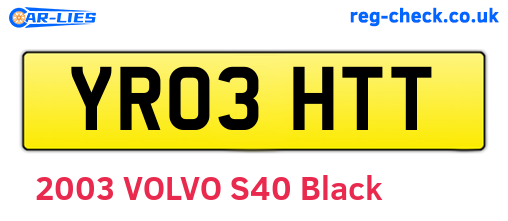 YR03HTT are the vehicle registration plates.