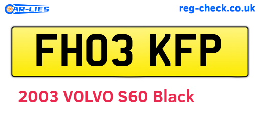 FH03KFP are the vehicle registration plates.