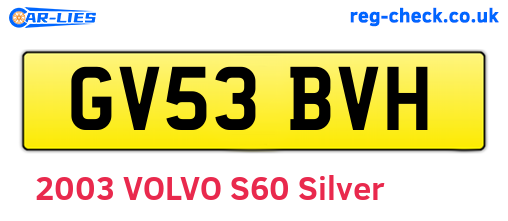 GV53BVH are the vehicle registration plates.