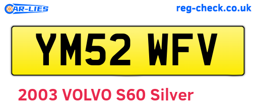 YM52WFV are the vehicle registration plates.