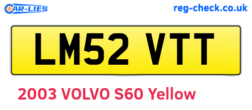 LM52VTT are the vehicle registration plates.