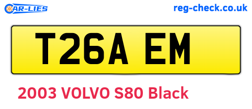 T26AEM are the vehicle registration plates.