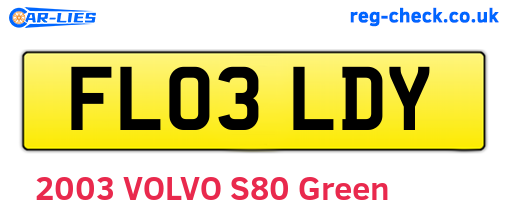 FL03LDY are the vehicle registration plates.