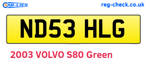 ND53HLG are the vehicle registration plates.
