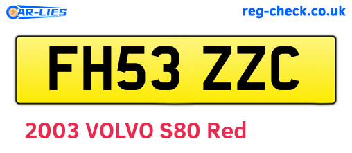 FH53ZZC are the vehicle registration plates.