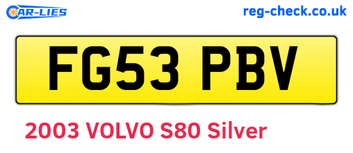 FG53PBV are the vehicle registration plates.