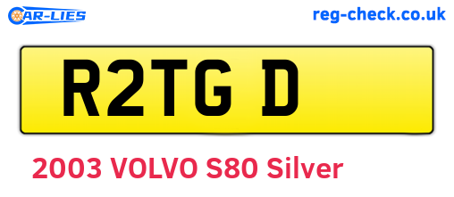 R2TGD are the vehicle registration plates.