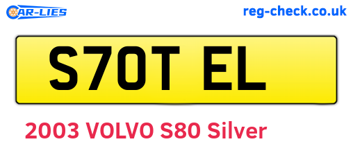 S70TEL are the vehicle registration plates.