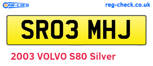 SR03MHJ are the vehicle registration plates.