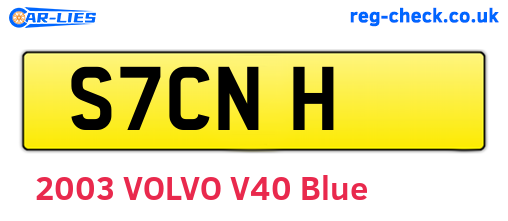 S7CNH are the vehicle registration plates.
