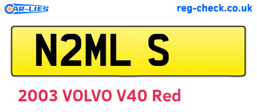 N2MLS are the vehicle registration plates.