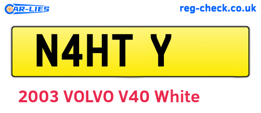 N4HTY are the vehicle registration plates.