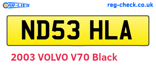 ND53HLA are the vehicle registration plates.