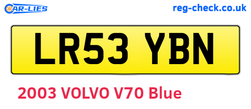 LR53YBN are the vehicle registration plates.