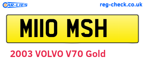 M110MSH are the vehicle registration plates.