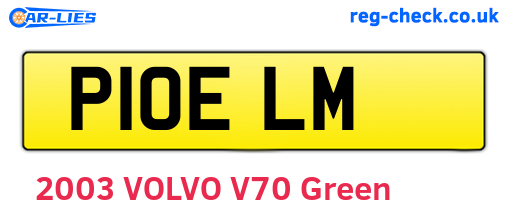 P10ELM are the vehicle registration plates.