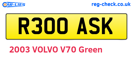 R300ASK are the vehicle registration plates.