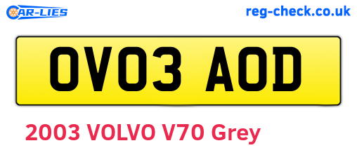 OV03AOD are the vehicle registration plates.