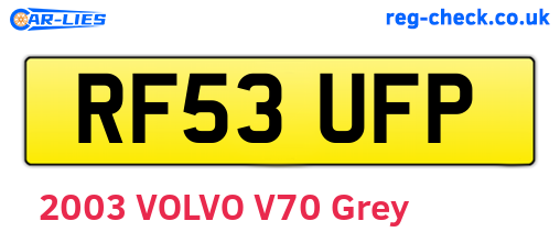 RF53UFP are the vehicle registration plates.