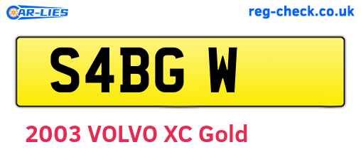S4BGW are the vehicle registration plates.