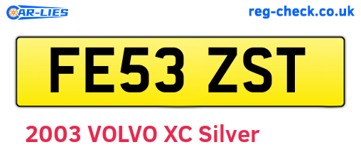 FE53ZST are the vehicle registration plates.