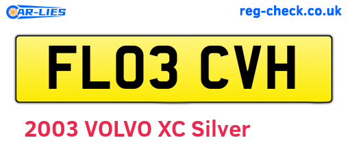 FL03CVH are the vehicle registration plates.