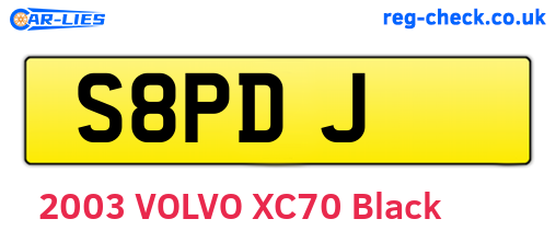 S8PDJ are the vehicle registration plates.