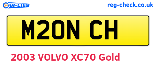 M20NCH are the vehicle registration plates.