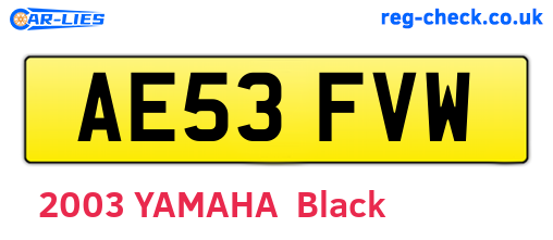 AE53FVW are the vehicle registration plates.