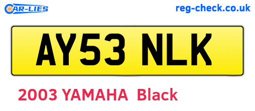 AY53NLK are the vehicle registration plates.