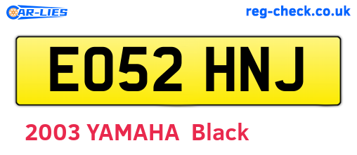 EO52HNJ are the vehicle registration plates.