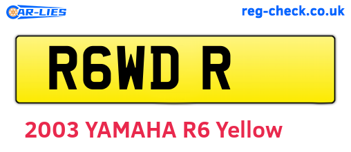 R6WDR are the vehicle registration plates.