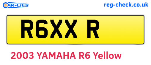 R6XXR are the vehicle registration plates.
