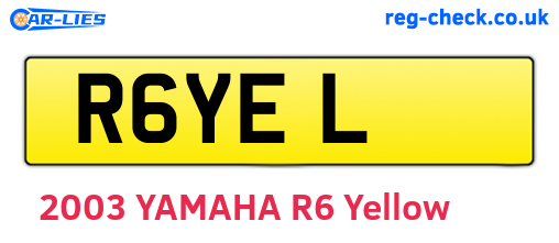 R6YEL are the vehicle registration plates.