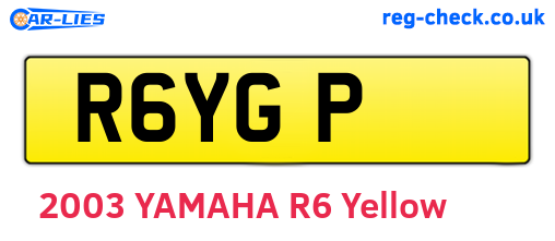 R6YGP are the vehicle registration plates.