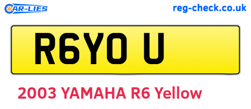 R6YOU are the vehicle registration plates.