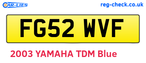 FG52WVF are the vehicle registration plates.