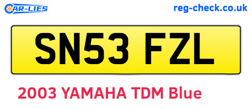 SN53FZL are the vehicle registration plates.