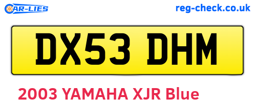 DX53DHM are the vehicle registration plates.