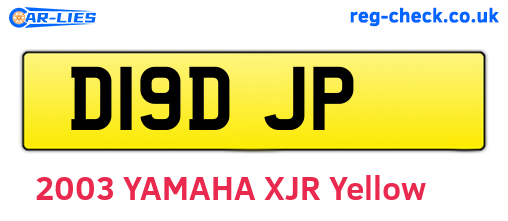 D19DJP are the vehicle registration plates.